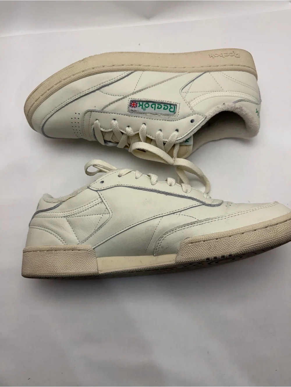 Reebok Mens Club C Off-White Low-Top Sneakers